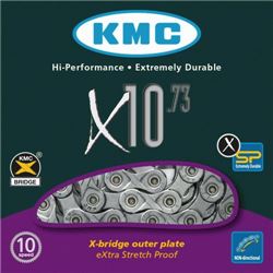 CADENA KMC X10 PLATA/NEGRA 114P 10V