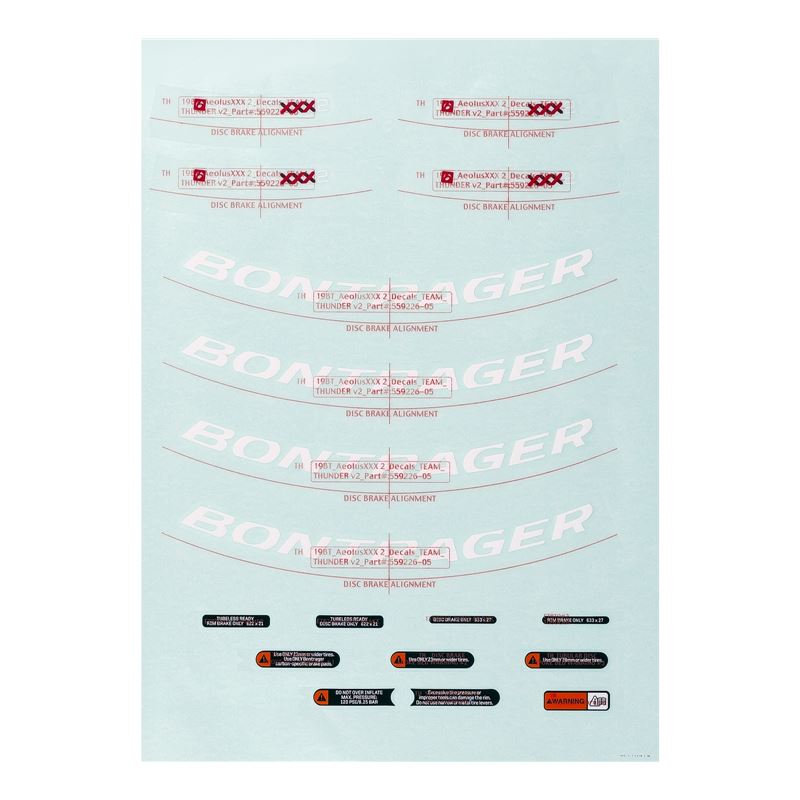 BONTRAGER WHEELSYSTEM REPLACEMENT AEOLUS XXX 2 DECALS